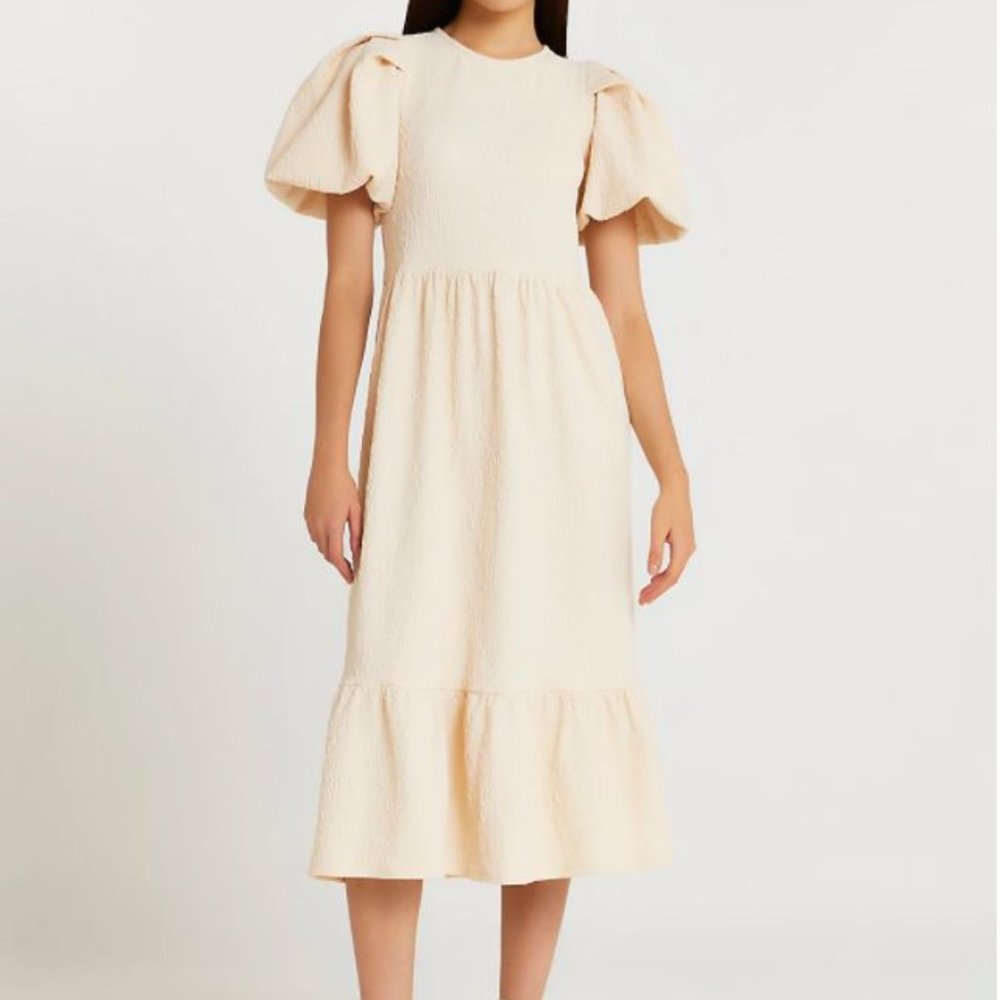 River Island Beige Midi Dress